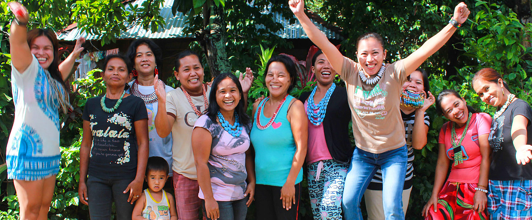 The ladies of Lumago in Dumaguete Philippines showcase their own upcycled paper jewlery