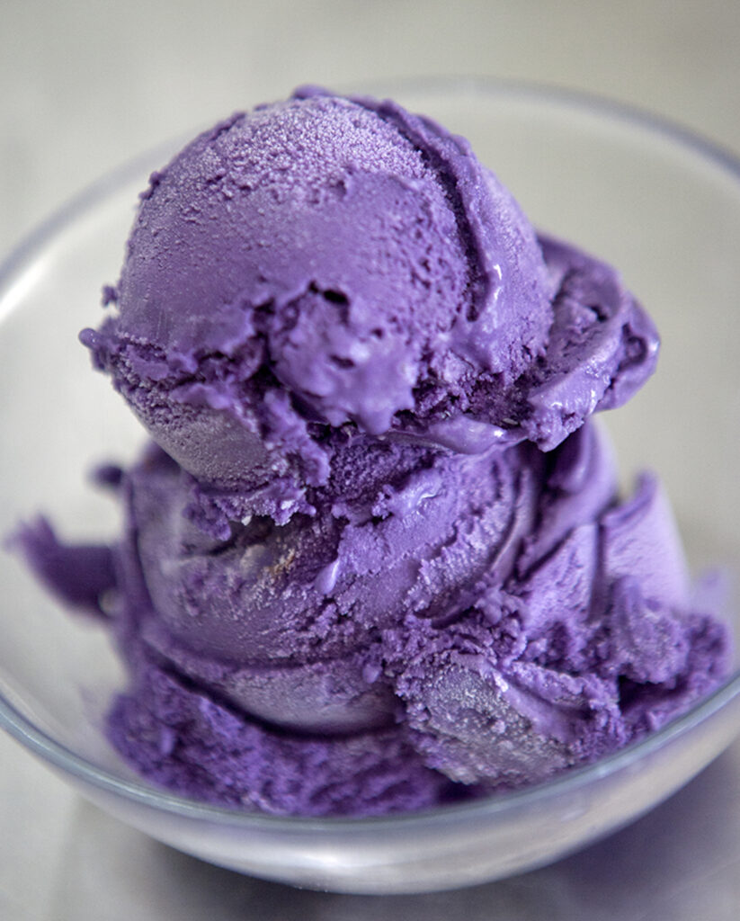 Ube Ice Cream served at Atmosphere Resort in Dumaguete Philippines