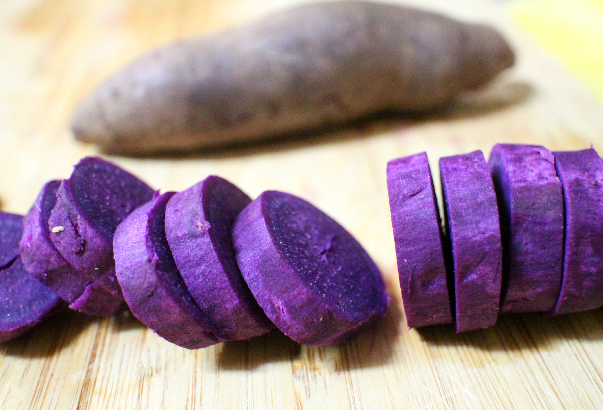 Ube or purple potato is used in many dishes in the Philippines, we make ice cream out of it at Atmosphere Resort