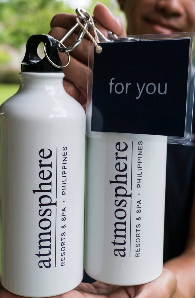 Free water bottles at Atmosphere Resorts Philippines
