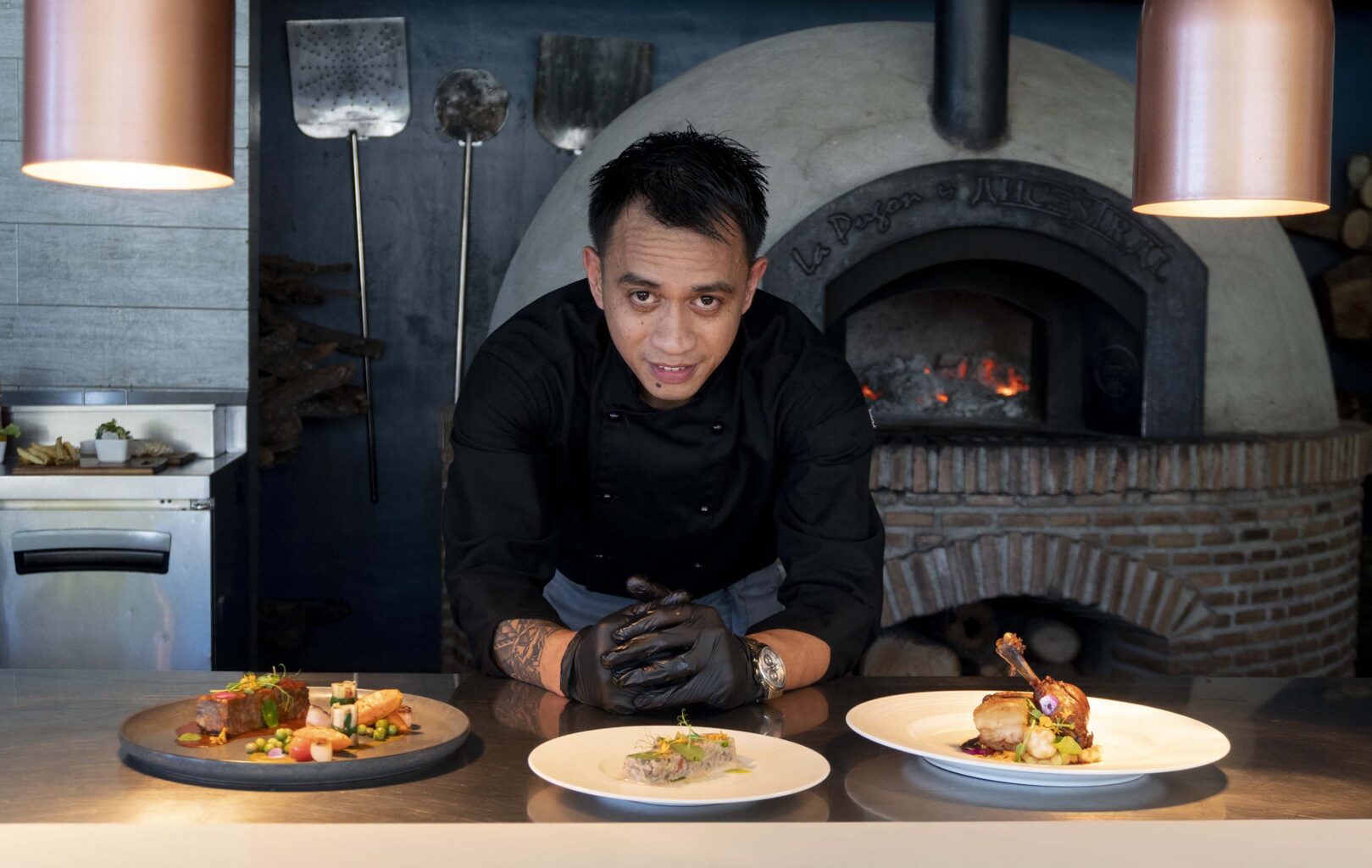 Chef Jun Tubog at Atmosphere Resorts in the Philippines shows the art of plating