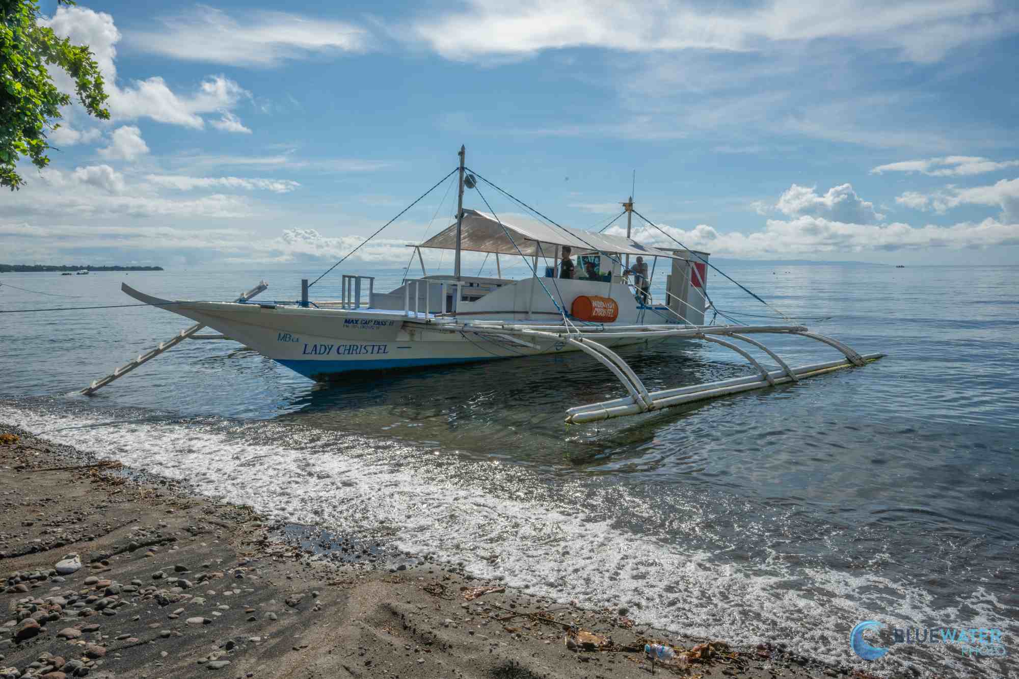 A picture of a dive boat called known as a bangka