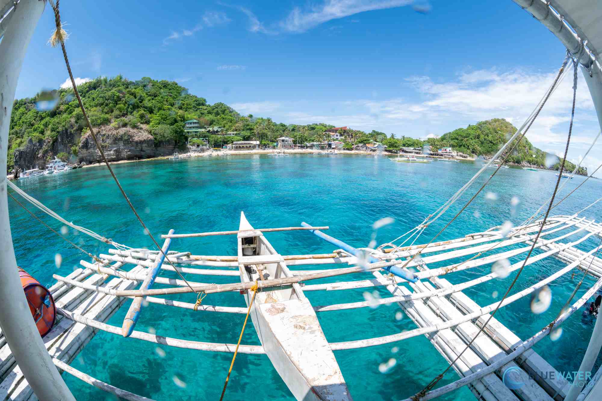 A view of Apo Island from a dive boat