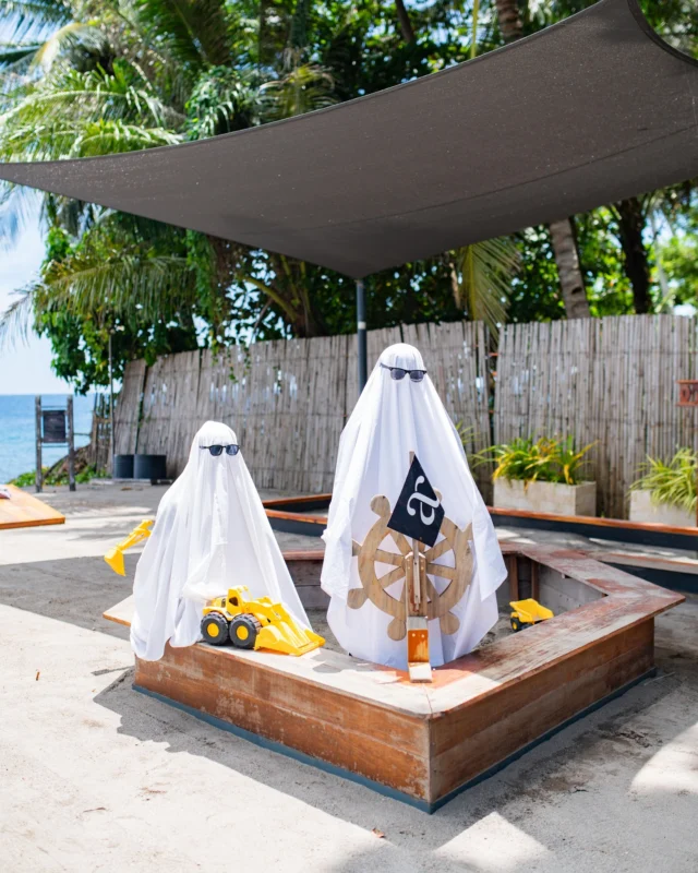 These two ghosts have been coming to Atmosphere around Halloween for years now. Word must have travelled – they clearly know we host the best Halloween celebration in the area!

From 30 October to 1 November, the witches, ghosts, and zombies come out to play as we celebrate Halloween in true Atmosphere style. Expect a full weekend of activities: games and crafts for the little ones, a guest costume competition, and performances from our staff like you've never seen them before – all culminating in a spectacular Halloween buffet and a big beach party on the 31st.

As you can see, our ghostly friends made themselves quite at home last year. We suspect they'll be back again this year, though with ghosts, you can never really be sure. What do you think they'll be up to this time?

#halloweenphilippines #luxurytravel #boutiqueresort #halloweeninthetropics #dumaguete